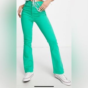 70s flare jeans in green New still in package from shipping !